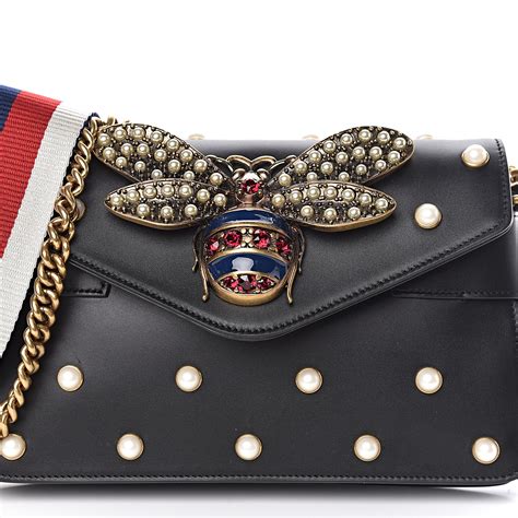 gucci purse with bee and pearls